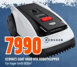 Obs Bygg ECOVACS GOAT O800 RTK ROBOTKLIPPER tilbud