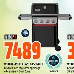 Obs Bygg WEBER SPIRIT E-425 GASSGRILL tilbud