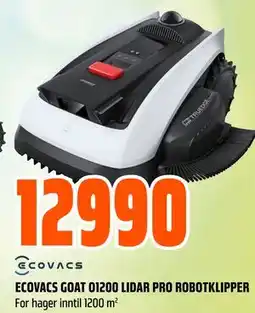 Obs Bygg ECOVACS GOAT O1200 LIDAR PRO ROBOTKLIPPER tilbud