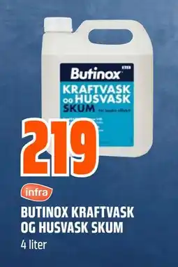 Obs Bygg BUTINOX KRAFTVASK OG HUSVASK SKUM tilbud