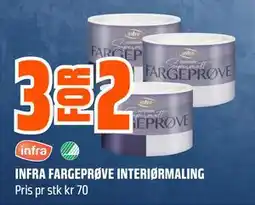 Obs Bygg INFRA FARGEPRØVE INTERIØRMALING tilbud