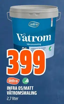 Obs Bygg INFRA 05/MATT VÅTROMSMALING tilbud