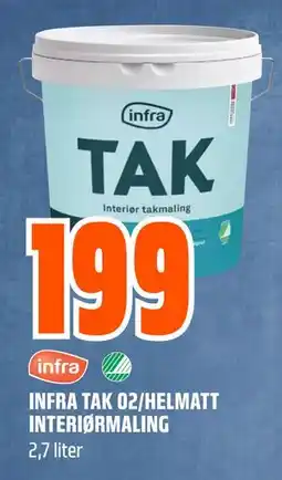 Obs Bygg INFRA TAK 02/HELMATT INTERIØRMALING tilbud