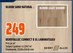 Obs Bygg BERRYALLOC CONNECT 8 XL LAMINATGULV tilbud