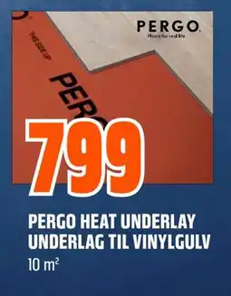 Obs Bygg PERGO HEAT UNDERLAY UNDERLAG TIL VINYLGULV tilbud