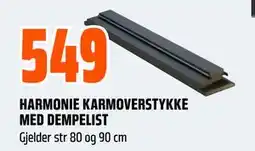 Obs Bygg HARMONIE KARMOVERSTYKKE MED DEMPELIST tilbud