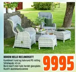 Obs Bygg BOHEM HELLE RECLINERSETT tilbud