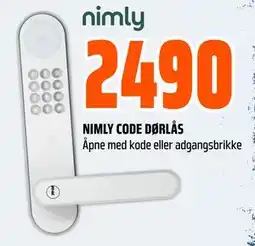 Obs Bygg NIMLY CODE DØRLÅS tilbud