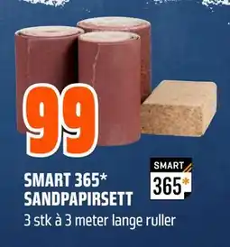 Obs Bygg SMART 365* SANDPAPIRSETT tilbud