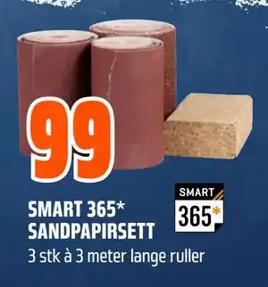 Obs Bygg SMART 365* SANDPAPIRSETT tilbud