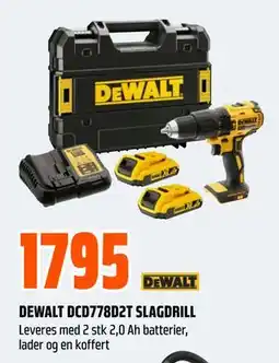 Obs Bygg DEWALT DCD778D2T SLAGDRILL tilbud