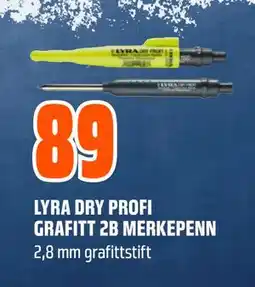 Obs Bygg LYRA DRY PROFI GRAFITT 2B MERKEPENN tilbud