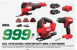 Coop Byggmix SKIL CK1E3361BA VERKTØYSETT MED 2 BATTERIER tilbud