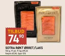 Coop Mega SOTRA RØKT ØRRET/LAKS tilbud