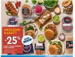 Coop Mega STORT UTVALG BURGERE/ SPESIALPØLSER tilbud