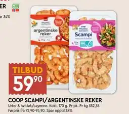 Coop Mega COOP SCAMPI/ARGENTINSKE REKER tilbud