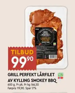 Coop Mega GRILL PERFEKT LÅRFILET AV KYLLING SMOKEY BBQ tilbud