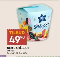 Coop Mega NIDAR SMÅGODT tilbud