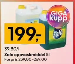 Gigaboks Zalo oppvaskmiddel 5 l tilbud