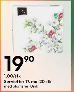 Gigaboks Servietter 17. mai 20 stk tilbud