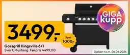 Gigaboks Gassgrill Kingsville 6+1 tilbud