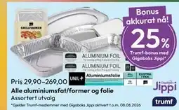 Gigaboks Alle aluminiumsfat/former og folie tilbud
