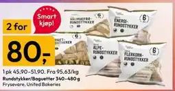 Gigaboks Rundstykker/Baguetter 340–480 g tilbud