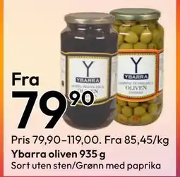 Gigaboks Ybarra oliven 935 g tilbud