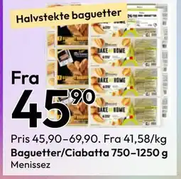 Gigaboks Baguetter/Ciabatta 750–1250 g tilbud