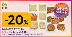 Gigaboks Kyllingfilet Sousvide 1,8 kg tilbud