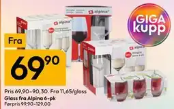 Gigaboks Glass fra Alpina 6-pk tilbud