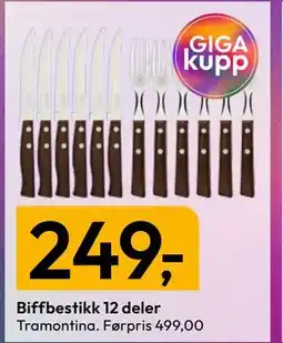 Gigaboks Biffbestikk 12 deler tilbud