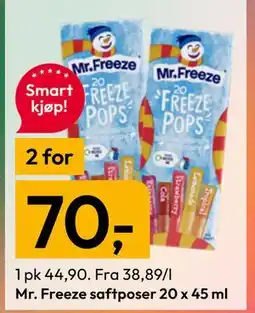 Gigaboks Mr. Freeze saftposer 20 x 45 ml tilbud