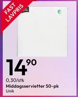 Gigaboks Middagsservietter 50-pk tilbud