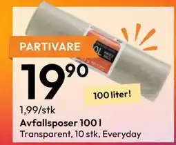 Gigaboks Avfallsposer 100 l tilbud