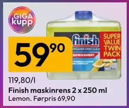 Gigaboks Finish maskinrens 2 x 250 ml tilbud
