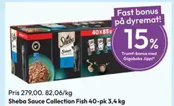 Gigaboks Sheba Sauce Collection Fish 40-pk 3,4 kg tilbud