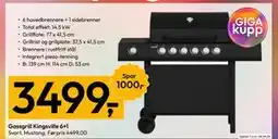 Gigaboks Gassgrill Kingsville 6+1 tilbud