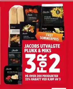 Meny JACOBS UTVALGTE PLUKK & MIKS tilbud