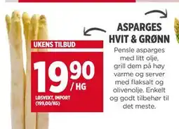 Meny ASPARGES HVIT & GRØNN tilbud