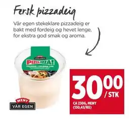 Meny Fersk pizzadeig tilbud