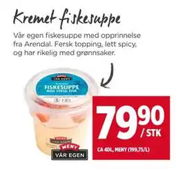 Meny Kremet fiskesuppe tilbud