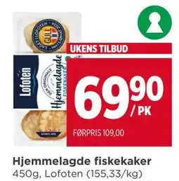 Meny Hjemmelagde fiskekaker tilbud