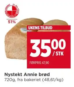 Meny Nystekt Annie brød tilbud