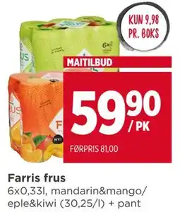 Meny Farris frus tilbud