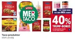 Meny Taco-produkter tilbud