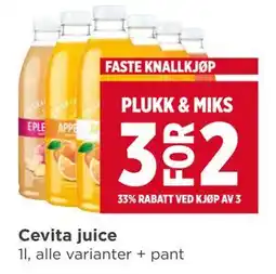 Meny Cevita juice tilbud