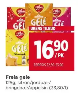 Meny Freia gele tilbud