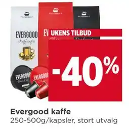 Meny Evergood kaffe tilbud