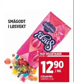 Meny SMÅGODT I LØSVEKT tilbud